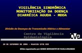 VIGILÂNCIA SINDRÔMICA MONITORIZAÇÃO DA DOENÇA DIARRÉICA AGUDA - MDDA 20 DE SETEMBRO DE 2006 – Reunião GTVE DIR Divisão de Doenças de Transmissão Hídrica.