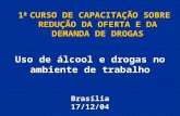 Uso de álcool e drogas no ambiente de trabalho 1 0 CURSO DE CAPACITAÇÃO SOBRE REDUÇÃO DA OFERTA E DA DEMANDA DE DROGAS Brasília17/12/04.