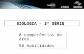 BIOLOGIA – 3ª SÉRIE 8 competências de área 50 Habilidades.