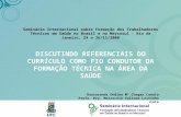 Seminário Internacional sobre Formação dos Trabalhadores Técnicos em Saúde no Brasil e no Mercosul - Rio de Janeiro, 24 a 26/11/2008 DISCUTINDO REFERENCIAIS.