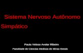 Sistema Nervoso Autônomo Simpático Paula Veloso Avelar Ribeiro Faculdade de Ciencias Medicas de Minas Gerais.