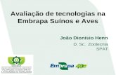 Avaliação de tecnologias na Embrapa Suínos e Aves João Dionísio Henn D. Sc. Zootecnia SPAT.