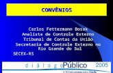 CONVÊNIOS Carlos Fettermann Bosak Analista de Controle Externo Tribunal de Contas da União Secretaria de Controle Externo no Rio Grande do Sul SECEX-RS.