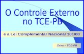 Zaira – TCE-PB e a Lei Complementar Nacional 101/00.