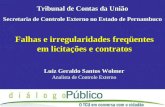 Falhas e irregularidades freqüentes em licitações e contratos Tribunal de Contas da União Secretaria de Controle Externo no Estado de Pernambuco Luiz Geraldo.