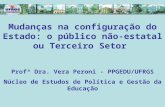 Mudanças na configuração do Estado: o público não-estatal ou Terceiro Setor Profª Dra. Vera Peroni - PPGEDU/UFRGS Núcleo de Estudos de Política e Gestão.