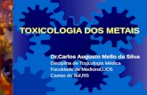 TOXICOLOGIA DOS METAIS Dr.Carlos Augusto Mello da Silva Disciplina de Toxicologia Médica Faculdade de Medicina,UCS Caxias do Sul,RS.