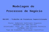 Modelagem de Processos de Negócio MAC499 – Trabalho de Formatura Supervisionado Aluno: Anderson Valtriani Siqueira (andy@vision.ime.usp.br) Orientador: