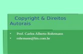 Copyright & Direitos Autorais Prof. Carlos Alberto Rohrmann rohrmann@bis.com.br.