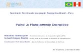 Seminário Técnico de Integração Energética Brasil – Peru Painel 2: Planejamento Energético Maurício Tolmasquim - Presidente da Empresa de Pesquisa Energética.