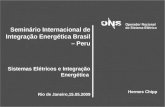 Seminário Internacional de Integração Energética Brasil – Peru Sistemas Elétricos e Integração Energética Rio de Janeiro,15.05.2009 Hermes Chipp.