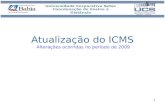 1 Atualização do ICMS Alterações ocorridas no período de 2009.