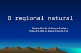 O regional natural Regionalização do Espaço Brasileiro Profa. Dra. Rita de Cássia Ariza da Cruz.