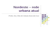 Nordeste – rede urbana atual Profa. Dra. Rita de Cássia Ariza da Cruz.
