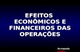 EFEITOS ECONÔMICOS E FINANCEIROS DAS OPERAÇÕES Armando SANTI.
