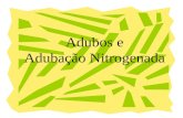 Adubos e Adubação Nitrogenada. 1. Introdução Nutriente mais exigido Fornecimento através do solo Atmosfera 2. Obtenção dos fertilizantes nitrogenados.