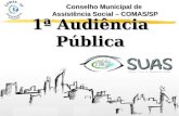1ª Audiência Pública Conselho Municipal de Assistência Social – COMAS/SP.