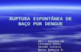 RUPTURA ESPONTÂNEA DE BAÇO POR DENGUE HGJ – Serviço de Cirurgia Geral Sessão Clínica Maria Roberta M. Seravali (R1)