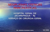 NEOPLASIAS CÍSTICAS PANCREÁTICAS HOSPITAL GERAL DE JACAREPAGUÁ – RJ SERVIÇO DE CIRURGIA GERAL DR. EDISON IGLESIAS VIDAL 05/ 2008.