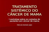 TRATAMENTO SISTÊMICO DO CÂNCER DE MAMA I workshop sobre os cuidados do paciente com câncer de mama Flávia de Andrade Lopes.