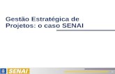 0 Gestão Estratégica de Projetos: o caso SENAI. 1 Promover a educação profissional e tecnológica, a inovação e a transferência de tecnologias industriais,
