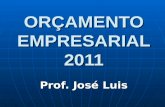 ORÇAMENTO EMPRESARIAL 2011 Prof. José Luis. 1.1 DEFINIÇÃO.
