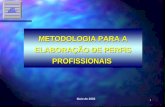 1 METODOLOGIA PARA A ELABORAÇÃO DE PERFIS PROFISSIONAIS Maio de 2002.
