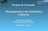 Biossegurança em Ambientes Coletivos Prof.ª Rita Leal Paixão Prof. Ismar Araujo de Moraes Aline Balter - BOLSISTA Projeto de Extensão.