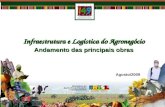 Infraestrutura e Logística do Agronegócio Andamento das principais obras Agosto/2009.