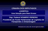 CÂMARA DOS DEPUTADOS LOGÍSTICA Uma Solução para Mato Grosso Dep. Federal HOMERO PEREIRA Presidente da Frente Parlamentar de Logística de Transportes e.