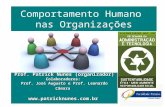 Comportamento Humano nas Organizações Prof. Patrick Nunes (organizador) Colaboradores: Prof. José Augusto e Prof. Leonardo Câmara .