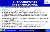 FAFICA_08_Transporte internacional1 8. TRANSPORTE INTERNACIONAL DISCIPLINA: Logística Internacional FONTES: SILVA, Luiz Augusto Tagliacollo. Logística.