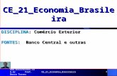 CE_21_Economia_Brasileira1 CE_21_Economia_Brasileira DISCIPLINA: Comércio Exterior FONTES: Banco Central e outras  Prof. Bosco Torres.