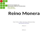 Reino Monera Reino Monera Prof. M.Sc. Fábio Henrique Oliveira Silva fabio.silva@svc.ifmt.edu.br Parte 3 2011.1 fabio.silva@svc.ifmt.edu.br.