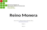Reino Monera Reino Monera Prof. M.Sc. Fábio Henrique Oliveira Silva fabio.silva@svc.ifmt.edu.br Parte 1 2011.1 fabio.silva@svc.ifmt.edu.br.