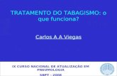 TRATAMENTO DO TABAGISMO: o que funciona? Carlos A A Viegas IX CURSO NACIONAL DE ATUALIZAÇÃO EM PNEUMOLOGIA SBPT - 2008.