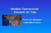 Modelo Operacional Estuário do Tejo Ponto de Situação Calendário futuro.