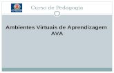 Curso de Pedagogia Ambientes Virtuais de Aprendizagem AVA.