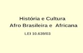 História e Cultura Afro Brasileira e Africana LEI 10.639/03.