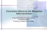 Conceitos Básicos em Relações Internacionais A Epistemologia de uma ciência contemporânea Professor Rafael Ávila [2006]