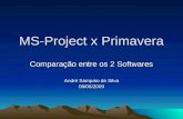 MS-Project x Primavera Comparação entre os 2 Softwares André Sampaio da Silva 09/06/2009.