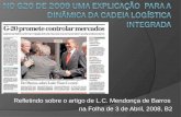 Refletindo sobre o artigo de L.C. Mendonça de Barros na Folha de 3 de Abril, 2008, B2.
