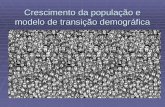 Crescimento da população e modelo de transição demográfica.