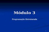1 Módulo 3 Programação Estruturada. 2 Índice do módulo Noções Introdutórias Noções Introdutórias Subprogramas Subprogramas Tipos de subprogramas Tipos.