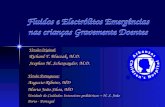 Fluidos e Electrólitos Emergências nas crianças Gravemente Doentes Versão Original: Richard T. Blaszak, M.D. Stephen M. Schexnayder, M.D. Versão Portuguesa: