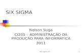 Six sigma 371 SIX SIGMA Nelson Suga CI205 – ADMINISTRAÇÃO DA PRODUÇÃO PARA INFORMÁTICA 2011.