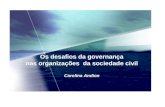 Os desafios da governança nas organizações da sociedade civil Carolina Andion.