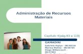 Capítulo 4(pág.83 a 119) Administração de Recursos Materiais GAMADINI Gabriela Kajiya - 08/30216 Marina Molina - 08/36745 Diogo Bittencourt - 08/27983.