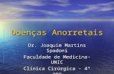 Doenças Anorretais Dr. Joaquim Martins Spadoni Faculdade de Medicina-UNIC Clínica Cirúrgica - 4º ano.