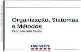 1 ORGANIZAÇÃO SISTEMAS E MÉTODOS Organização, Sistemas e Métodos Prof. Luciano Costa.
